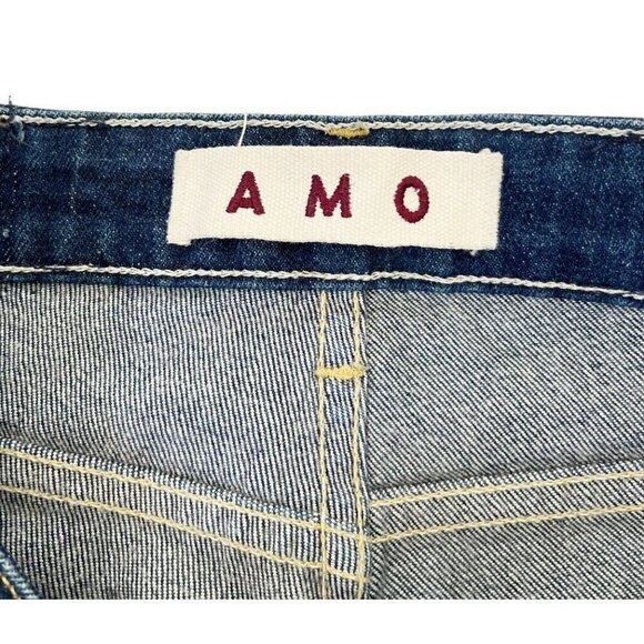 Amo Women's Sz 24 Twist Cropped Jeans in True Blue - Picture 5 of 12